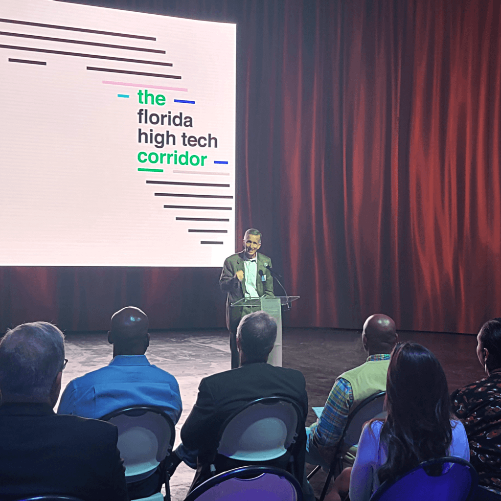 Paul Sohl speaks at NACCE Collaboration Tour Kick-Off at Vū Orlando–The Corridor to Highlight Community College Entrepreneurship. 